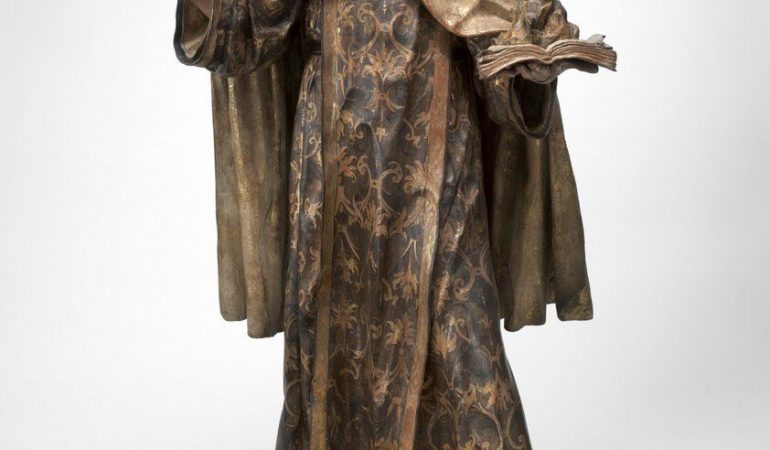 Francisco Antonio Gijón (Spanish, 1653 - after 1705), Saint John of the Cross (San Juan de la Cruz), 1675, polychromed and gilded wood with sgraffitto decoration (estofado), Patrons' Permanent Fund 2003.124.1