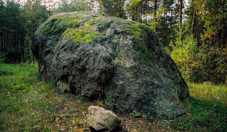 Didysis Dzūkijos akmuo stūkso Vangelonių kaimo pietinėje dalyje. Akmuo tokį pavadinimą gavęs dėl savo dydžio, nes jo aukštis siekia 4 m, ilgis – 7,6 m, o plotis svyruoja nuo 4,5 iki 6 m. Žmonės pasakojo, kad du milžinai šį akmenį nešė, bet pagriuvo. Krisdamas akmuo giliai į žemę sulindo.